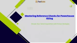 mastering reference checks for powerhouse hiring