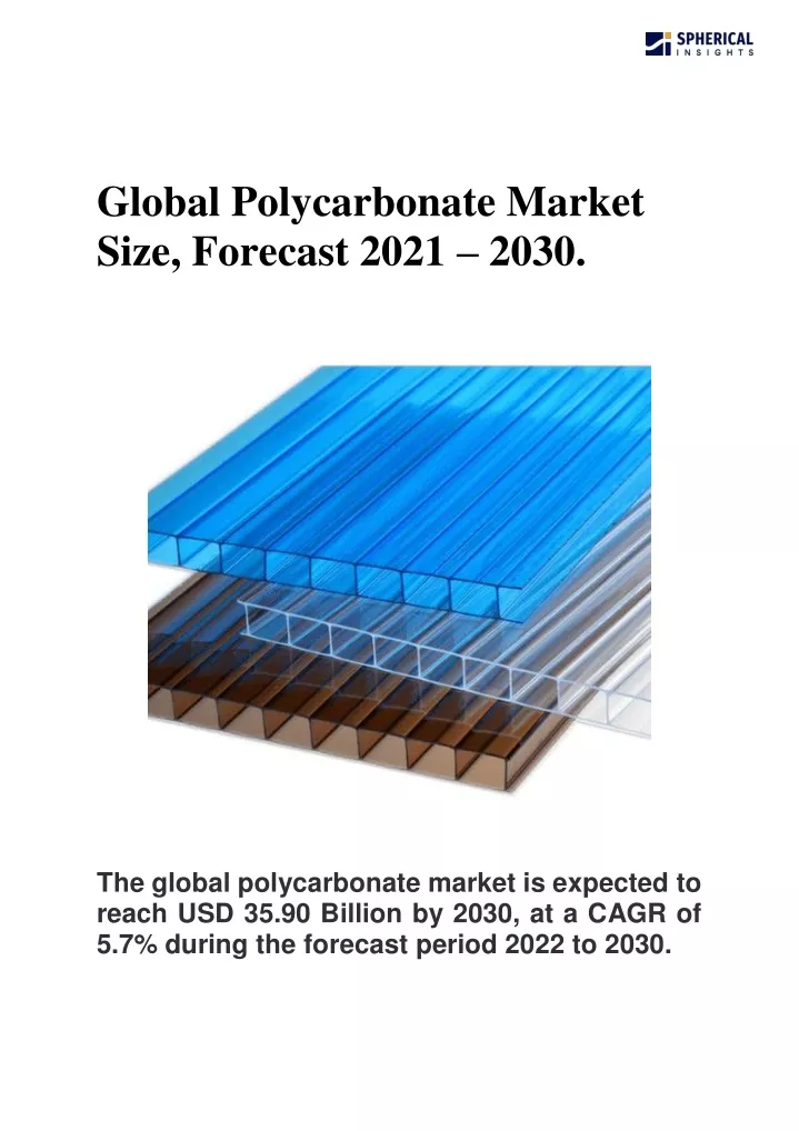 global polycarbonate market size forecast 2021