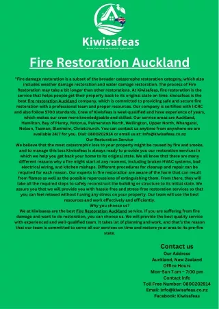 Fire Restoration Auckland