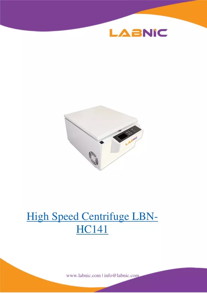 high speed centrifuge lbn hc141
