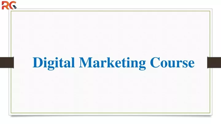 digital marketing course