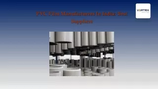 PVC Film Manufacturers In India - Best Suppliers