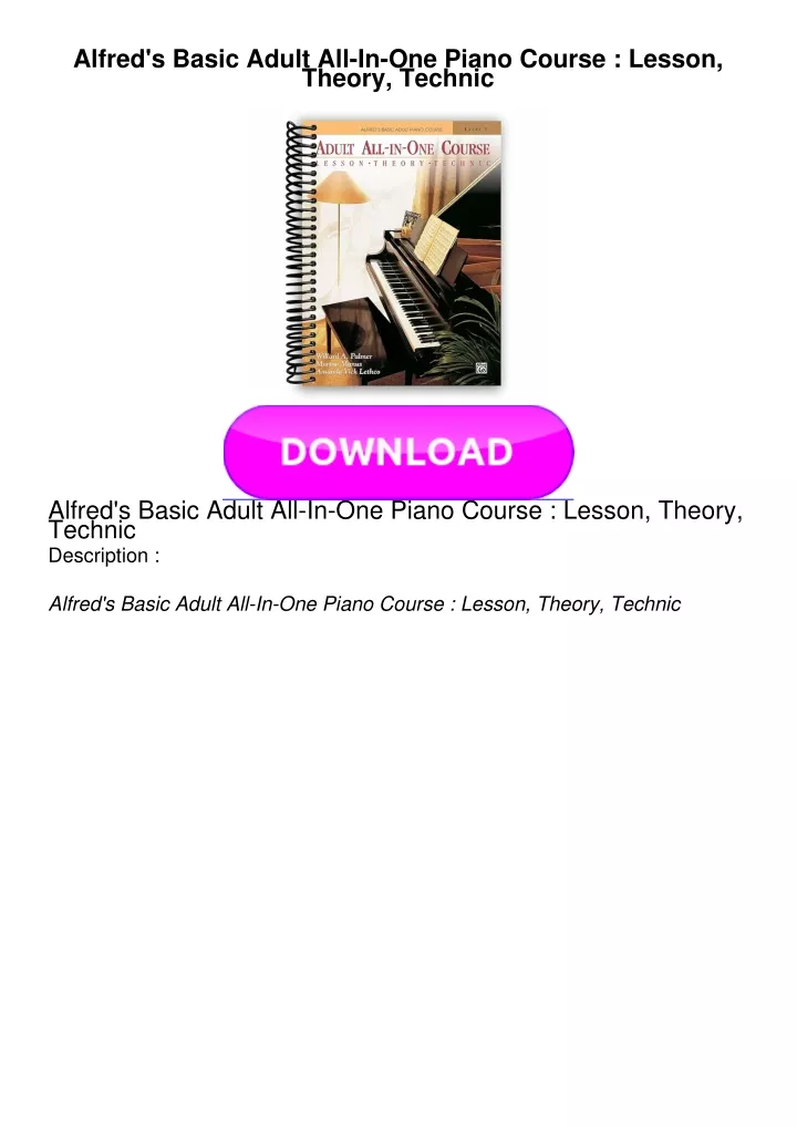 alfred s basic adult all in one piano course