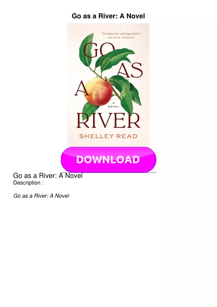 go as a river a novel