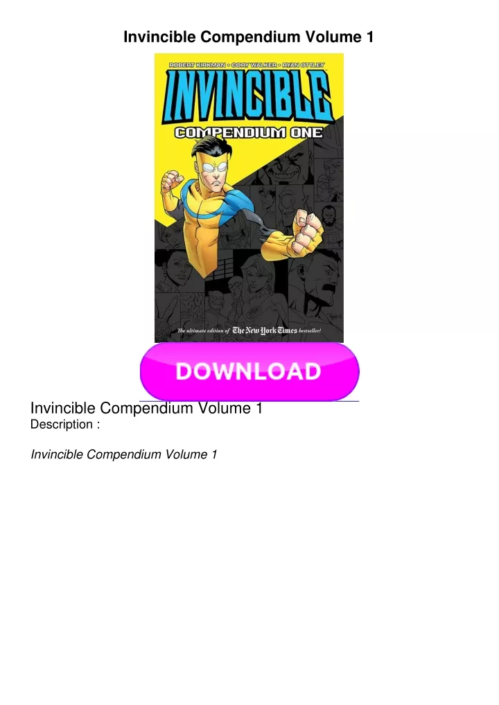 invincible compendium volume 1