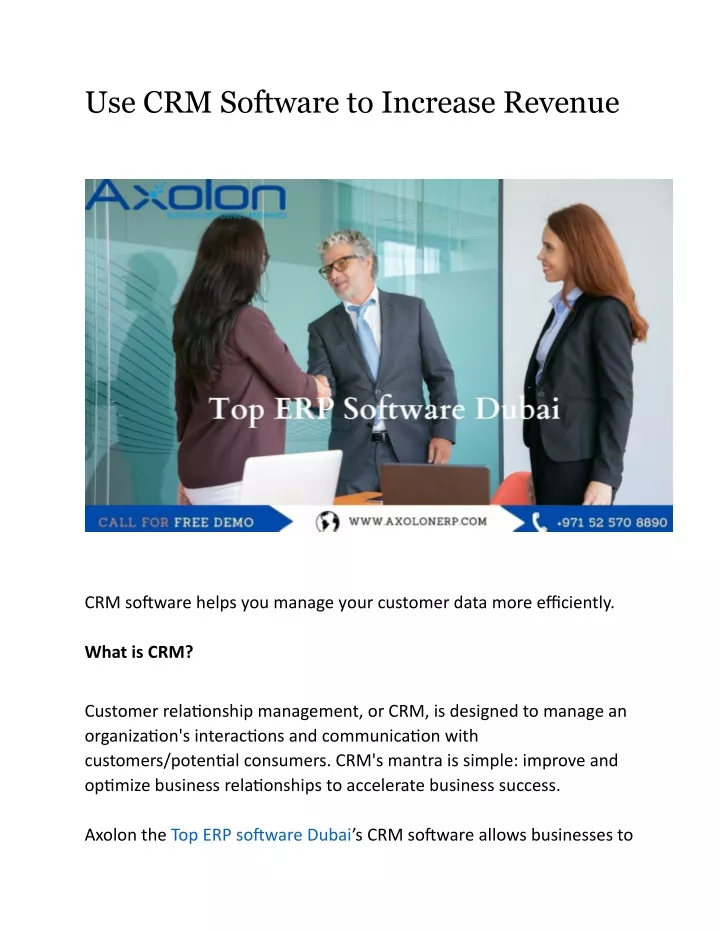 use crm software to increase revenue