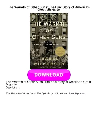 EBOOK The Warmth of Other Suns: The Epic Story of America's Great Migration