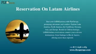 Seamless LATAM Flight Booking with FlyoGarage, Dial  1-877-658-1183