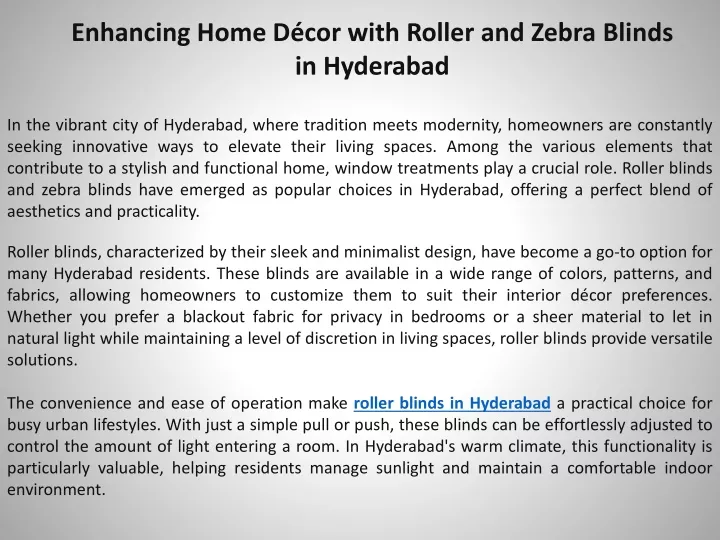 enhancing home d cor with roller and zebra blinds