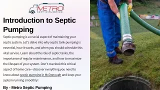 Essential Guide to Septic Pumping: Maintaining a Healthy Septic System