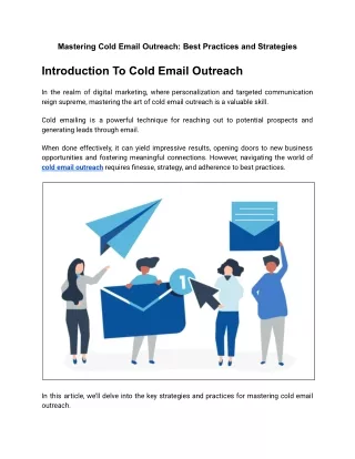 Mastering Cold Email Outreach - Best Practices and Strategies