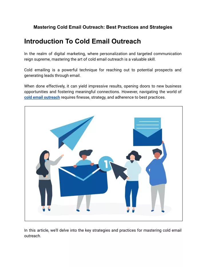 mastering cold email outreach best practices