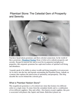 pitambari stone the celestial gem of prosperity