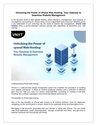 unlocking the power of cpanel web hosting your