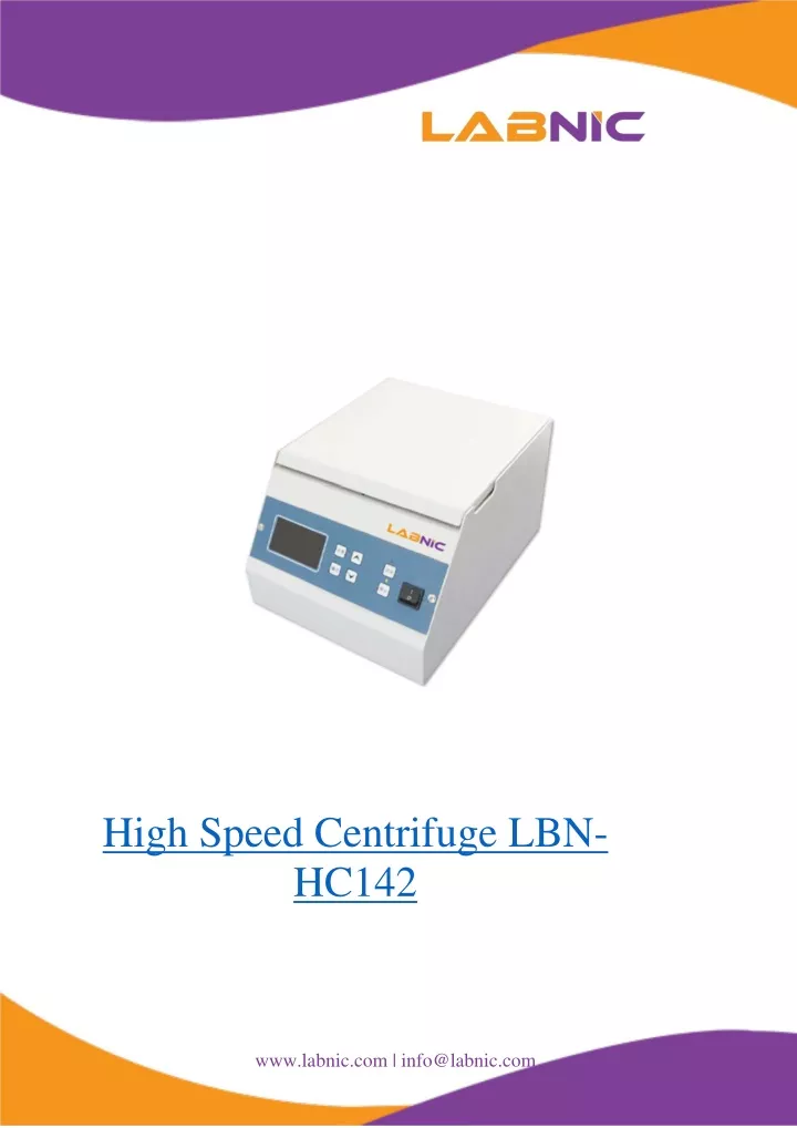 high speed centrifuge lbn hc142