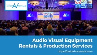 Audio Visual Equipment Rental Services - United AV Rentals