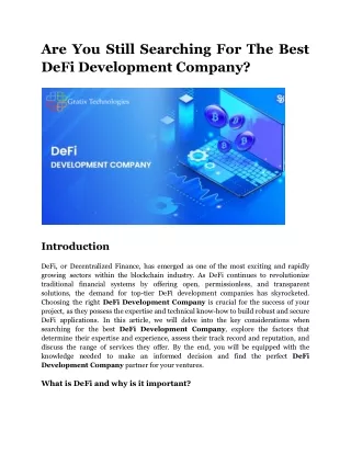 DeFi Development Company