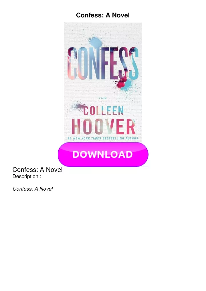 confess a novel