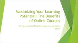 Maximizing Your Learning Potential