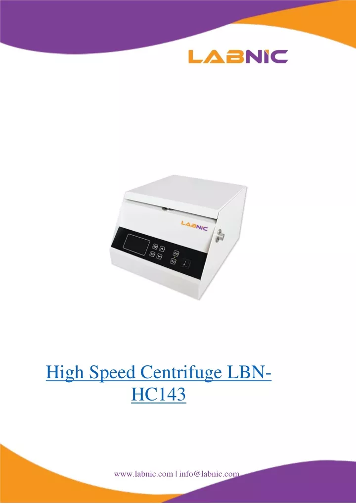 high speed centrifuge lbn hc143