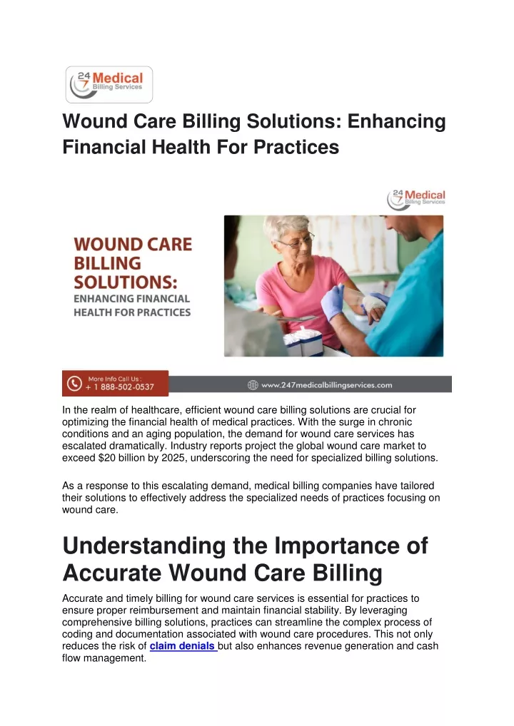 wound care billing solutions enhancing financial