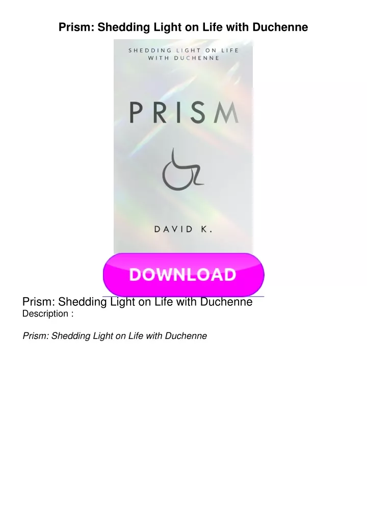 prism shedding light on life with duchenne