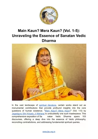 Main Kaun_ Mera Kaun_ (Vol. 1-5)_ Unraveling the Essence of Sanatan Vedic Dharma
