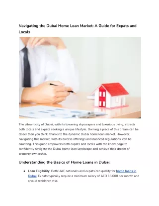 Navigating the Dubai Home Loan Market_ A Guide for Expats and Locals