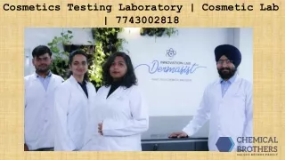 Cosmetics Testing Laboratory PDF