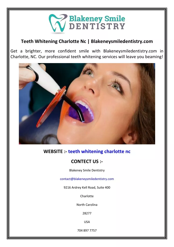 teeth whitening charlotte