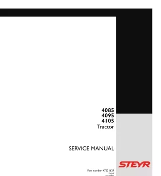 STEYR 4085 Tractor Service Repair Manual