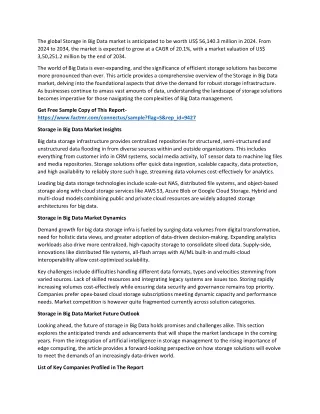 the global storage in big data market