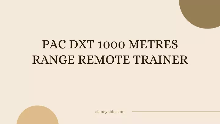 pac dxt 1000 metres range remote trainer