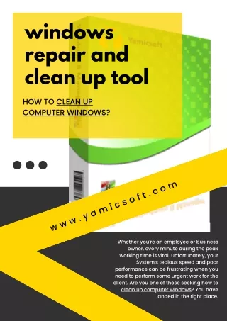 Windows Repair and Clean up Tool