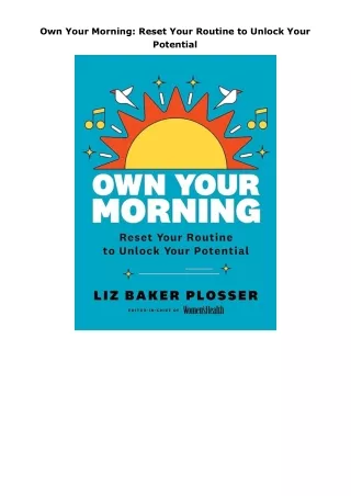 download⚡️[EBOOK]❤️ Own Your Morning: Reset Your Routine to Unlock Your Potential