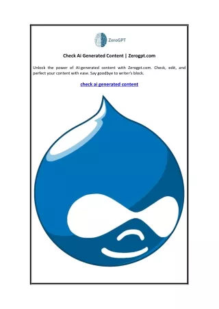 check ai generated content zerogpt com