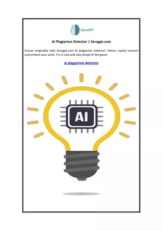 ai plagiarism detector zerogpt com
