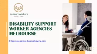 Disability Support Worker Agencies Melbourne