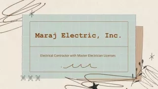 Maraj Electric, Inc. - Elite Electrical Solutions Specialists