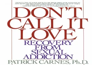 Download Book [PDF] Don't Call It Love: Recovery From Sexual Addiction android