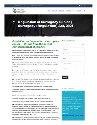 Regulation of Surrogacy Clinics | Surrogacy (Regulation) Act, 2021