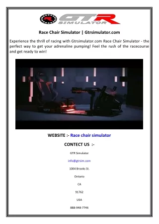 Race Chair Simulator  Gtrsimulator.com