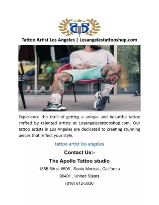 Tattoo Artist Los Angeles | Losangelestattooshop.com