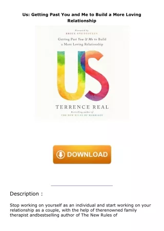 download⚡️[EBOOK]❤️ Us: Getting Past You and Me to Build a More Loving Relationship