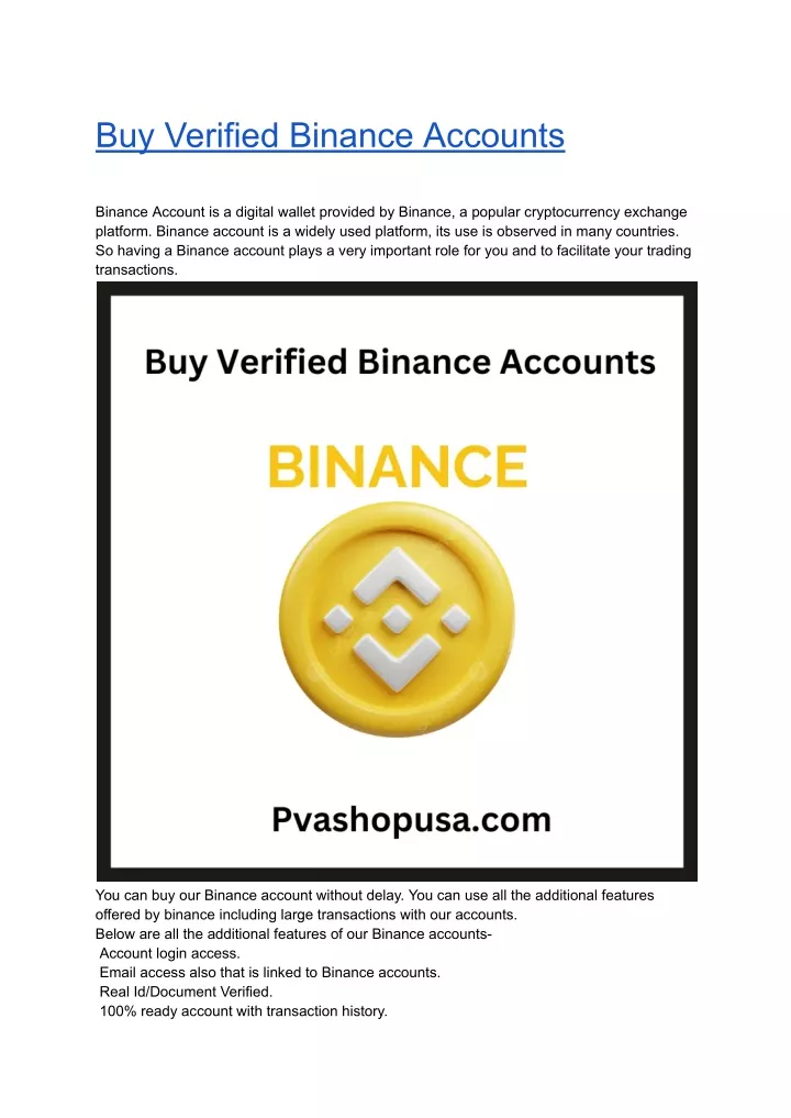 buy verified binance accounts