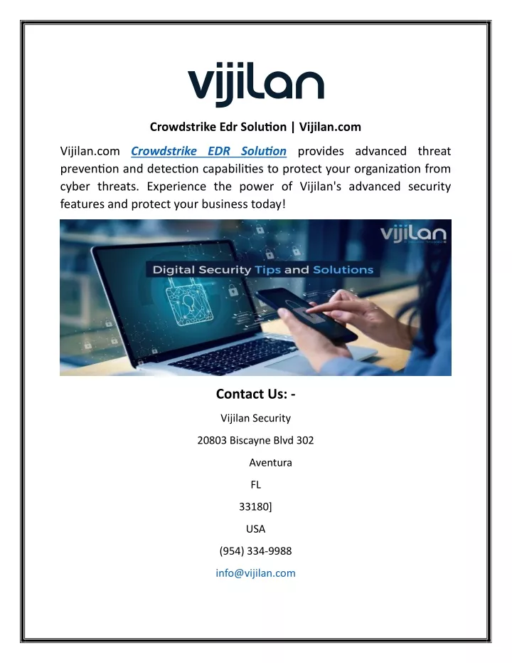 crowdstrike edr solution vijilan com