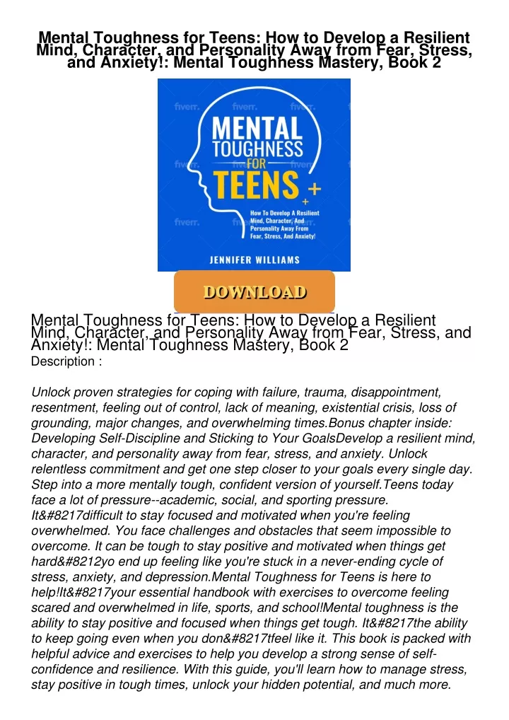 PPT - ⚡PDF Mental Toughness for Teens: How to Develop a Resilient Mind ...