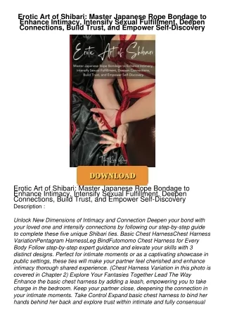 PDF_⚡ Erotic Art of Shibari: Master Japanese Rope Bondage to Enhance Intimacy,