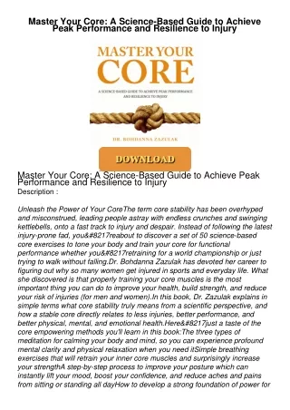 $PDF$/READ Master Your Core: A Science-Based Guide to Achieve Peak Performance and