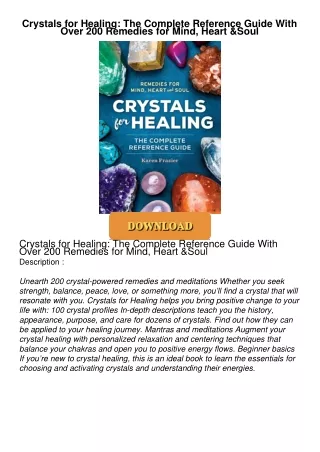 PDF/READ❤  Crystals for Healing: The Complete Reference Guide With Over 200 Remedies for